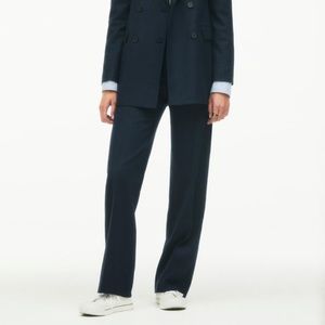 Menswear style wool pant straight leg - Zara Small navy blue
